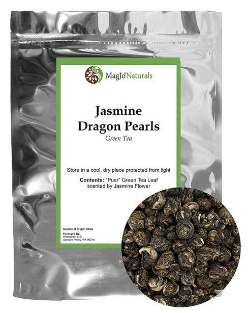 Imperial Jasmine Dragon Pearls | Loose Leaf Green Tea | Jasmine Green Tea with Amazing Aroma (4 oz)