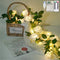 Rose String Lights Battery Powered or USB Powered with Remote Control, Rose Fairy Lights Waterproof for Bedroom, Christmas, Festivals, Wedding, Party, Valentine's Day (White, 6.6)