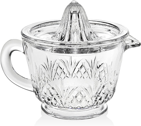 Godinger Citrus Juicer - Manual Juicer for Citrus Lemon Orange Fruit, Dublin Crystal Collection