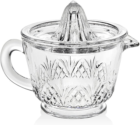 Godinger Citrus Juicer - Manual Juicer for Citrus Lemon Orange Fruit, Dublin Crystal Collection