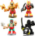 Akedo Ultimate Arcade Warriors - Warrior Collector 4 Pack - 3 Mini Battling Action Figures: Battlemax, Loco Grande & Mizuchi and one Hidden Mini Battling Action Figure!, Multicolor (14248)