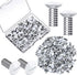 120 Pieces Wall Switch Plate White Screws 5/16 Inch Long 6-32 Thread Switch Cover Metal Panels Screws Oval Head Replacement Socket Screws Milling Slot Screws for Wall Light Switch Panels (White)