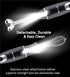 Gourmia GHB2360 12 Speed Illuminating Immersion Hand Blender with Turbo Mode - Comfortable Ergonomic Handle - Whisk Attachment Included - Integrated LED Spotlight - 300 Watt Motor - Black