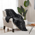 Comaza Soft Fuzzy Faux Fur Throw Blanket,Reversible Lightweight Shaggy Fluffy Cozy Plush Fleece Comfy Furry Sherpa Microfiber Blanket for Couch Sofa Bed,as Gift Home Decor(Tie Dye Black,Throw 50"x60")