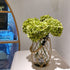 High Details Hydrangea Silk Flowers (About 225 Petals Each Flower), Artificial Hydrangea Flowers, Green Silk Hydrangea Flowers Pack of 4 (Green)