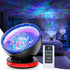 Ocean Wave Projector,Night Light Lamp 360° Roting with 8 Nebula Modes,LED Light Projector,Galaxy Projector with Timer, Remote Control, Speaker USB Turn Wiring, 6 Sleep Aid Sound