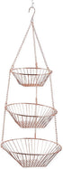 RSVP International Hanging Storage Collection 3-Tier Baskets, Copper Wire