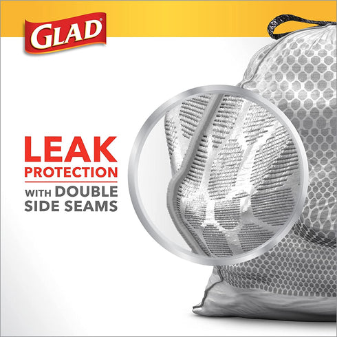 Glad Protection Series ForceFlex Plus Drawstring Mountain Air Odor Shield with Clorox 13 Gallon 1/90ct