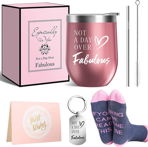Birthday Gifts for Women, Tumbler Gifts Set for Women Mom, Retirement Gifts for Women, 12OZ Insulated Tumbler with Lid Funny Gifts for Women Mom Grandma Sister Teacher Wife, Aunt, Friend