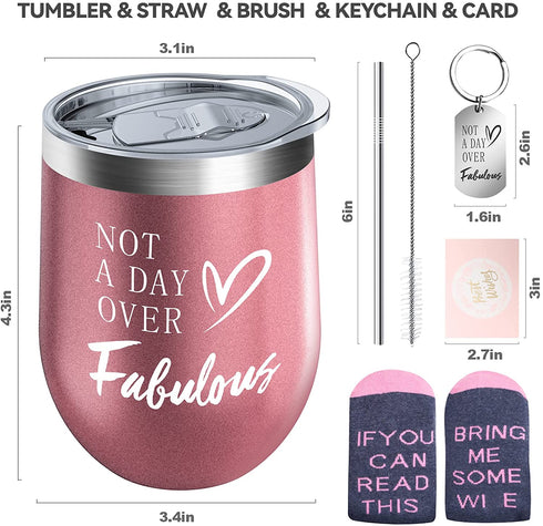 Birthday Gifts for Women, Tumbler Gifts Set for Women Mom, Retirement Gifts for Women, 12OZ Insulated Tumbler with Lid Funny Gifts for Women Mom Grandma Sister Teacher Wife, Aunt, Friend
