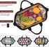 Lunch Bag with Leak Proof Material, Insulated Lunch Box for women/men, Lunch Tote Bag for Work/Picnic/Hiking/Beach/Fishing (black+fishbone pattern)