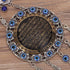 Turkish Blue Evil Eye Beads withOrnament Amulet Delicate Blue Glass Pendant Home Lucky Protection Wall Hanging Decor