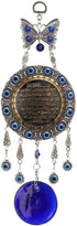 Turkish Blue Evil Eye Beads withOrnament Amulet Delicate Blue Glass Pendant Home Lucky Protection Wall Hanging Decor