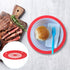 Cabilock 10Pcs Reusable Plastic Paper Plate Holder for Party BBQ and Picnic Round Paper Plate Trays Barbecue Plate Support Plastic Dinnerware