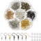 TOAOB 140pcs Earring Hooks Hypoallergenic 925 Sterling Silver Fish Hooks Ear Wires with Ball and Coil 7 Colors 18mm Nickel Free Earring Parts with Earring Backs for DIY Jewelry Making