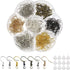 TOAOB 140pcs Earring Hooks Hypoallergenic 925 Sterling Silver Fish Hooks Ear Wires with Ball and Coil 7 Colors 18mm Nickel Free Earring Parts with Earring Backs for DIY Jewelry Making