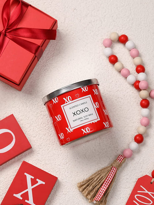 Valentine™s Day Scented Candle Gift Champagne Secented Natural Soy Candle 3 Wick Large Jar 14 oz Sweet Party Decor