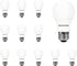 SYLVANIA LED A19 Light Bulb, 60W Equivalent, Efficient 8.5W, 800 Lumens, Frosted, 5000K, Daylight - 12 Pack (74470)