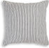 Cackleberry Home Black and White Ticking Stripe Woven Cotton Decorative Square Throw Pillow Case Covers 22 x 22 Inches, Set of 2