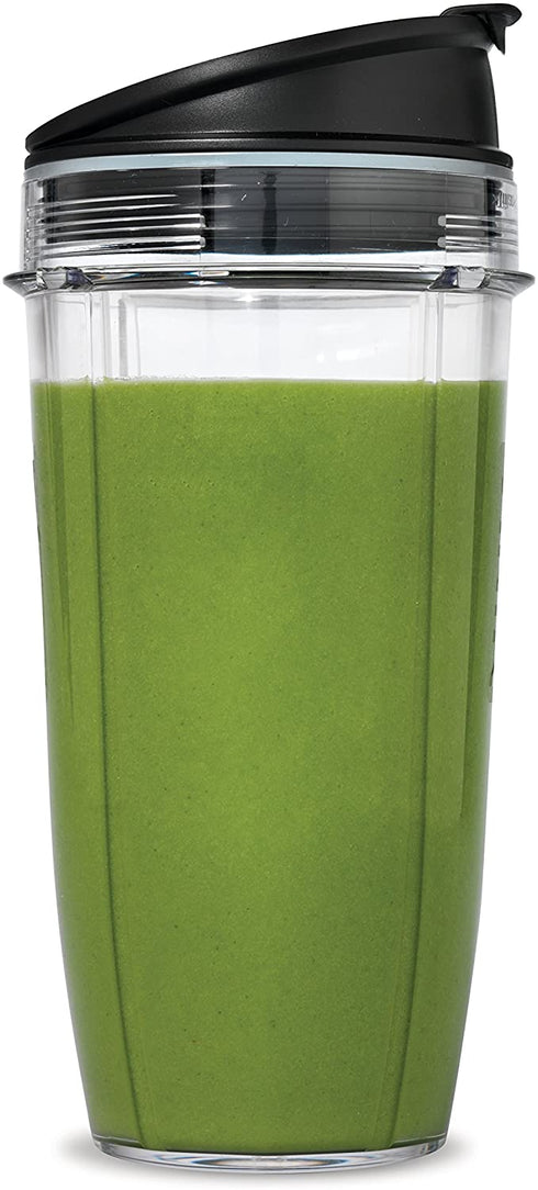 Nutri Ninja 24-Ounce BPA-Free Tritan Cup with Spout Lid for Nutri Ninja Blenders (XSK2424), 2-Pack