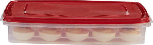 Rubbermaid Specialty Egg Keeper Food Storage Container , Red