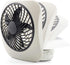 Treva 5-Inch Portable Desktop Battery Powered Fan, 2 Cooling Speeds with Compact Folding & Tilt Design- 2 Pack (Grey)