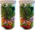 Glass Storage Jars with Lids - Extra Wide Mouth Storage Jar 32 oz - 2 (BPA Free) Plastic Storage Lids - Made in the USA by Jarming Collections