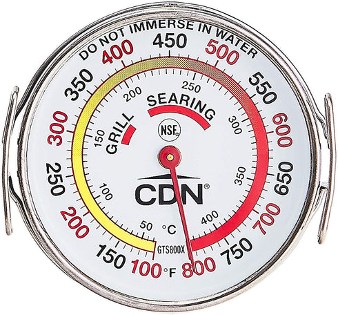CDN Grill Surface Thermometer, Silver
