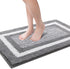 KMAT Bathroom Rugs Bath Mat,Non-Slip Fluffy Soft Plush Microfiber Bath Rugs, Machine Washable Quick Dry Shaggy Shower Carpet Rug for Bathroom, Tub and Shower,Grey,32"x20"
