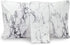 Elegant Comfort Luxury Ultra-Soft 2-Piece Pillowcase Set 1500 Thread Count Egyptian Quality Microfiber Double Brushed-Wrinkle Resistant, Standard Size, Marble Pattern White