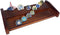 BHealthLife 8 Row Challenge Coin Holder Rack Military Coin Stand Display Gift Mahogany Finish