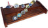 BHealthLife 8 Row Challenge Coin Holder Rack Military Coin Stand Display Gift Mahogany Finish