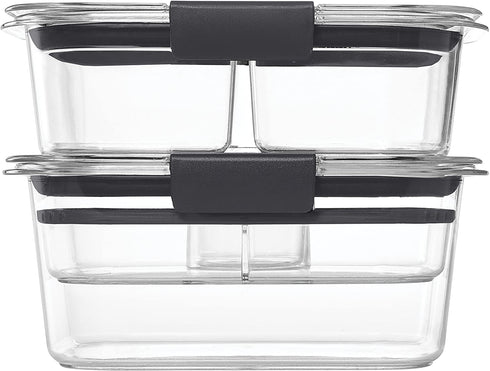 Rubbermaid Brilliance Food Storage Container, Salad and Snack Lunch Combo Kit, Clear, 9 Piece Set 1997843