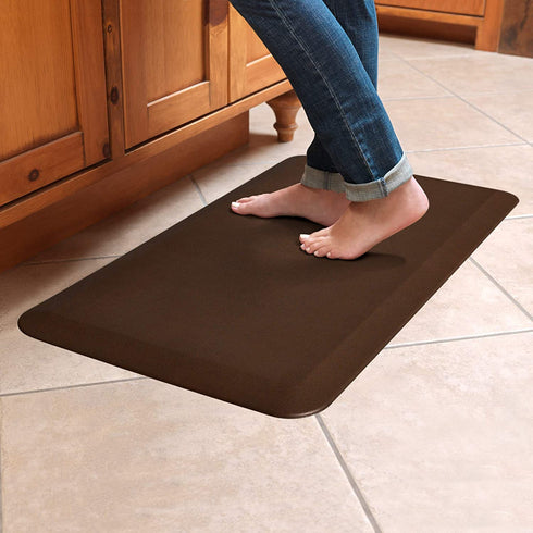 GelPro NewLife Designer Comfort Ergo-Foam Anti-Fatigue Kitchen Floor Mat, 20"x32", Leather Grain Truffle