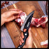 CACHIL Butcher Boning Knife Hand Forged Full Tang Kitchen Chef Meat Cleaver Knives with Sheath for Meat Cutting, BBQ, Camping, Outdoor (Black)
