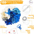 Bloonsy Blue Balloon Garland Kit | Balloon Arch Kit with Blue and White Balloons | 120 Pack | Silver Confetti, Navy Blue, Royal Blue Balloons | Blue & Silver Baby Shower Boy Party Decorations