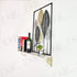 EKR Metal Shelf Braket 2 Pcs for Floating Shelves DIY L Shape Shelving Brackets Right Angle Home Décor Accents Storage Kitchen Office Decoration Gold 5.9 Inches Wood Not Included