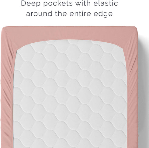 Natemia Fitted Crib Sheet - 100% Organic Cotton - 28 X 52 for Standard Crib and Toddler Mattresses - Silky Soft and Hypoallergenic