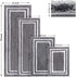 Uphome Bathroom Rugs Gray Non-Slip Bath Mat Soft and Water Absorbent Bath Rug Machine Washable Fluffy Microfiber Floor Mats for Bathroom Tub Sink Shower,20x31 inch