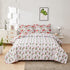 Kids Quilts Set King Size, Boy Tree Bedding Lightweight Reversible Red Bus Cartoon Bedspread Coverlet Gift Teens Child Holiday Decor (Red White, King)