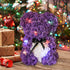 Rose Bear --Over 250+ Flowers on Every Rose Teddy Bear -Gifts for Women Gifts for mom?Anniversary's, Birthdays, Bridal Showers,Valentine's Day,Mothers - Clear Gift Box Included (gray, 10inch) (purple)