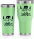 Camco Life is Better at The Campsite Stainless Steel 30 oz. Tumbler with Double Wall Insulation - Leak Proof Lid, Won't Sweat, Great For Hot and Cold Drinks - Green (53064)