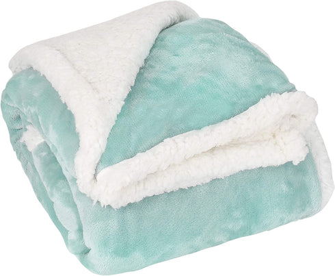 Catalonia Fluffy Sherpa Throw Blanket, Super Soft Mink Plush Couch Blanket, TV Bed Fuzzy Blanket, Comfy Warm Heavy Throws, Comfort Caring Gift,50x60 inches, Teal