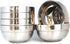 Geini Premium 304 Stainless Steel Bowls Set, Double Walled Insulated, Nesting Serving Bowls without Lids in Kitchen for Soup, Rice, Ice Cream, Kids Snacks, 6 Pack, 13oz Capacity