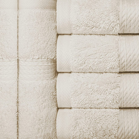 SUPERIOR Solid Egyptian Cotton 6-Piece Face Towel Set, Cream, 900GSM FACE CR