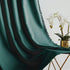 Pompom Green Full Blackout Curtains for Bedroom Living Room 63 inch Thermal Insulated Window Curtain Panels for Chrismas Décor 50" w x2 Panels Rod Pocket