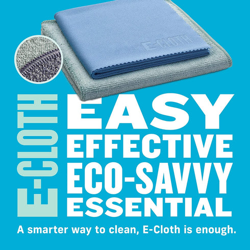 E-Cloth Kitchen Cleaning Kit, Premium Microfiber Cleaning Cloth with Scrubber, Ideal Cleaning Supplies for Kitchen Sinks and Dish Scrubber, 100 Wash Guarantee, 2 Cloth Set