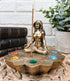 Ebros Gift Sacred Moon Feminine Triple Goddess Yoga Meditation with Chakra Zone Color Beads Lotus Flower Incense Stick Holder Burner Figurine Zen Feng Shui Vastu Home Fragrance Tabletop Altar Decor
