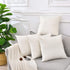 Linen Throw Pillow Covers 18 x 18 Beige Decorative Blank Couch Pillow Covers for Sublimation Bed Sofa Farmhouse Cushion Cases Set of 4