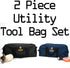 Rugged Tools Tool Bag Combo - Includes 1 Small & 1 Medium Toolbag - Organizer Tote Bags for Electrician, Plumbing, Gardening, HVAC & More